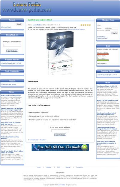 Learn Pedia Template Wth Logo PSD Learn Pedia Template Wth Logo PSD