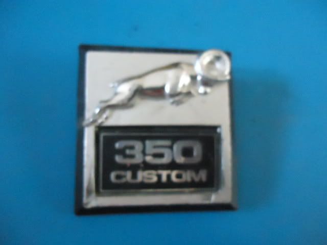 1980s ERA Dodge RAM 350 CUSTOM METAL Fender Emblem  